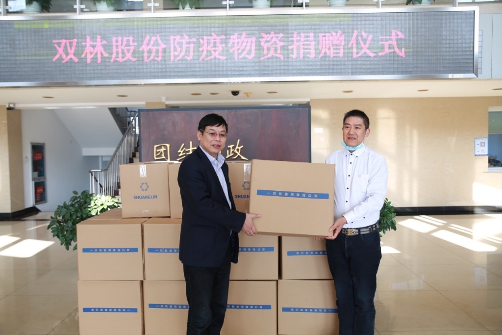 我们捐赠5万个口罩支援抗疫